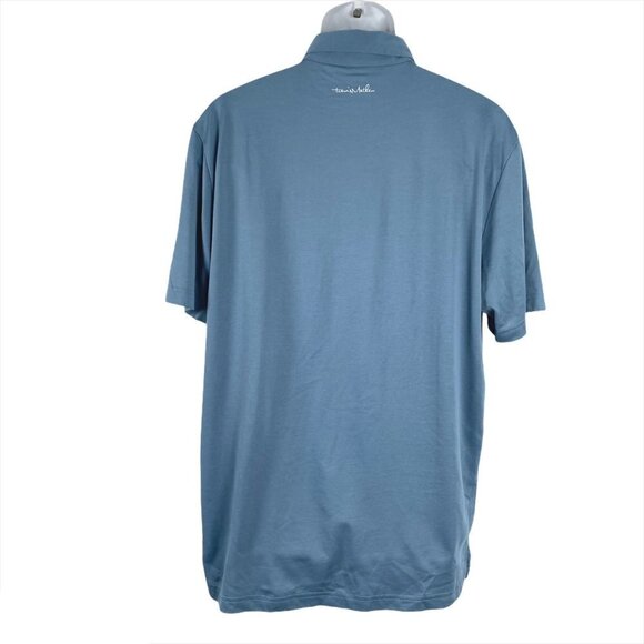 Travis Mathew Golf‎ Polo Shirt Short Sleeve Blue Pi - Picture 4 of 6